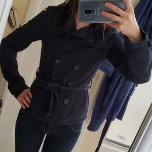 Abercrombie & Fitch Navy Trench Coat